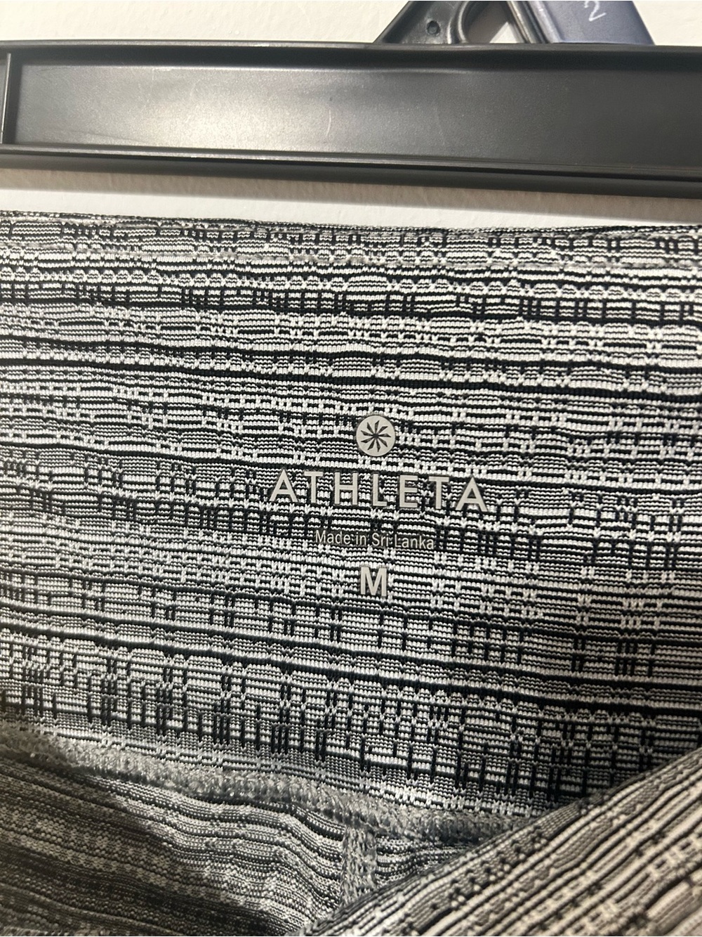 Athleta Black & White Textured leggings